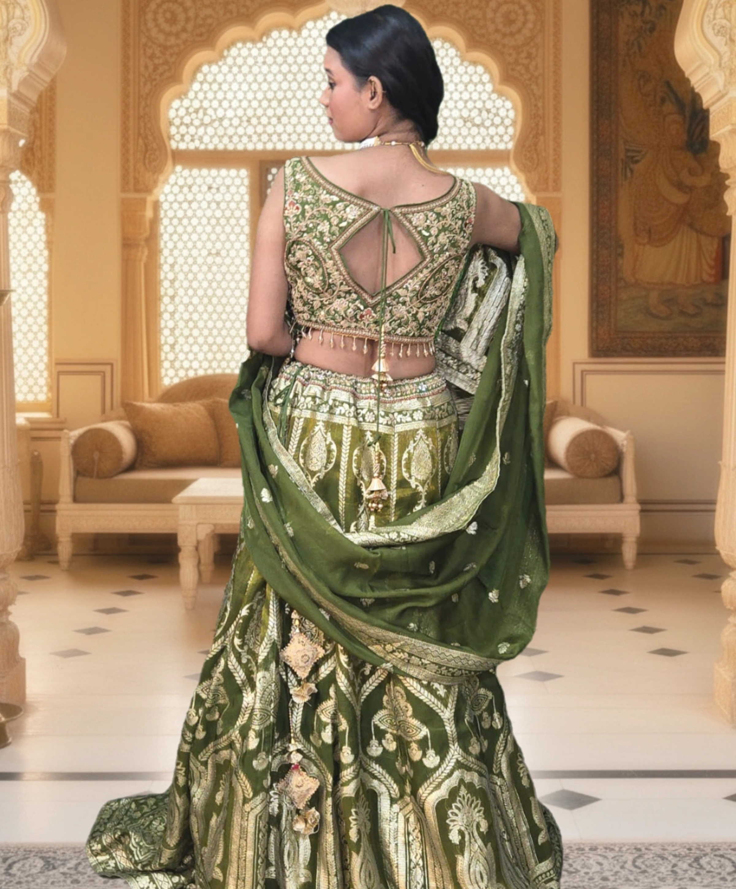 The Emerald Heritage Lehenga