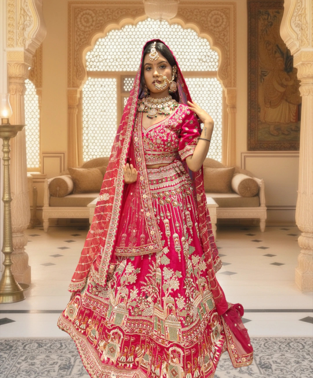 The Royal Fuchsia Bridal Lehenga